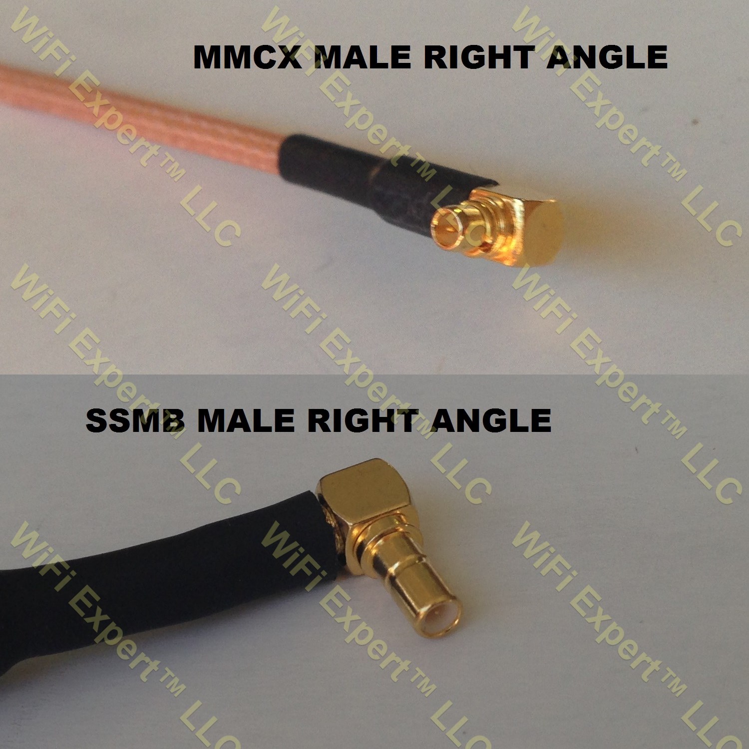 LMR100 MMCX MALE ANGLE to SSMB Male Angle Coaxial RF Pigtail Cable