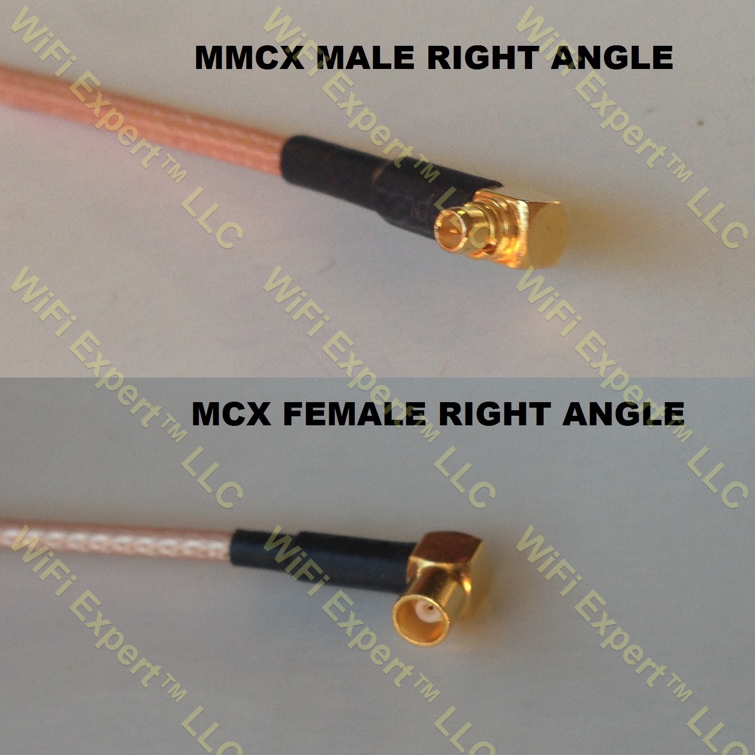 USA-CA RG188  MMCX FEMALE to RP-TNC MALE Coaxial RF Pigtail Cable 