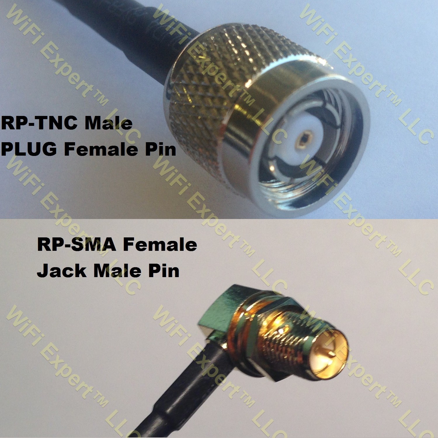 LMR100 RP-TNC MALE to RP-SMA FEMALE ANGLE Coaxial RF Pigtail Cable