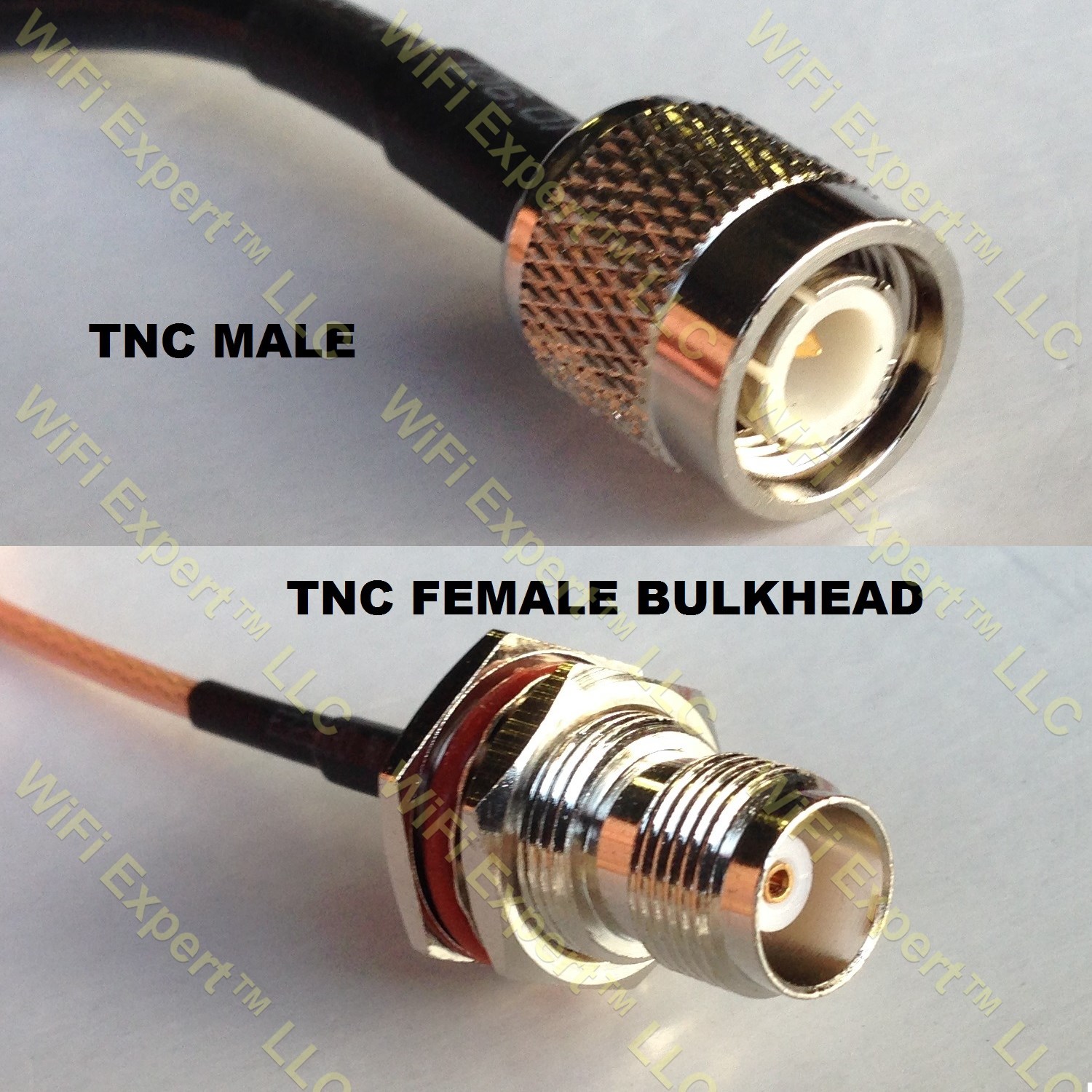 USA-CA RG316 DS TNC FEMALE BULKHEAD to N MALE Coaxial RF Pigtail Cable 