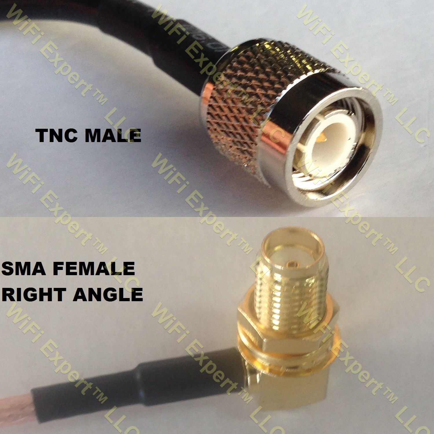 LMR100 TNC MALE to SMA FEMALE ANGLE Coaxial RF Pigtail Cable
