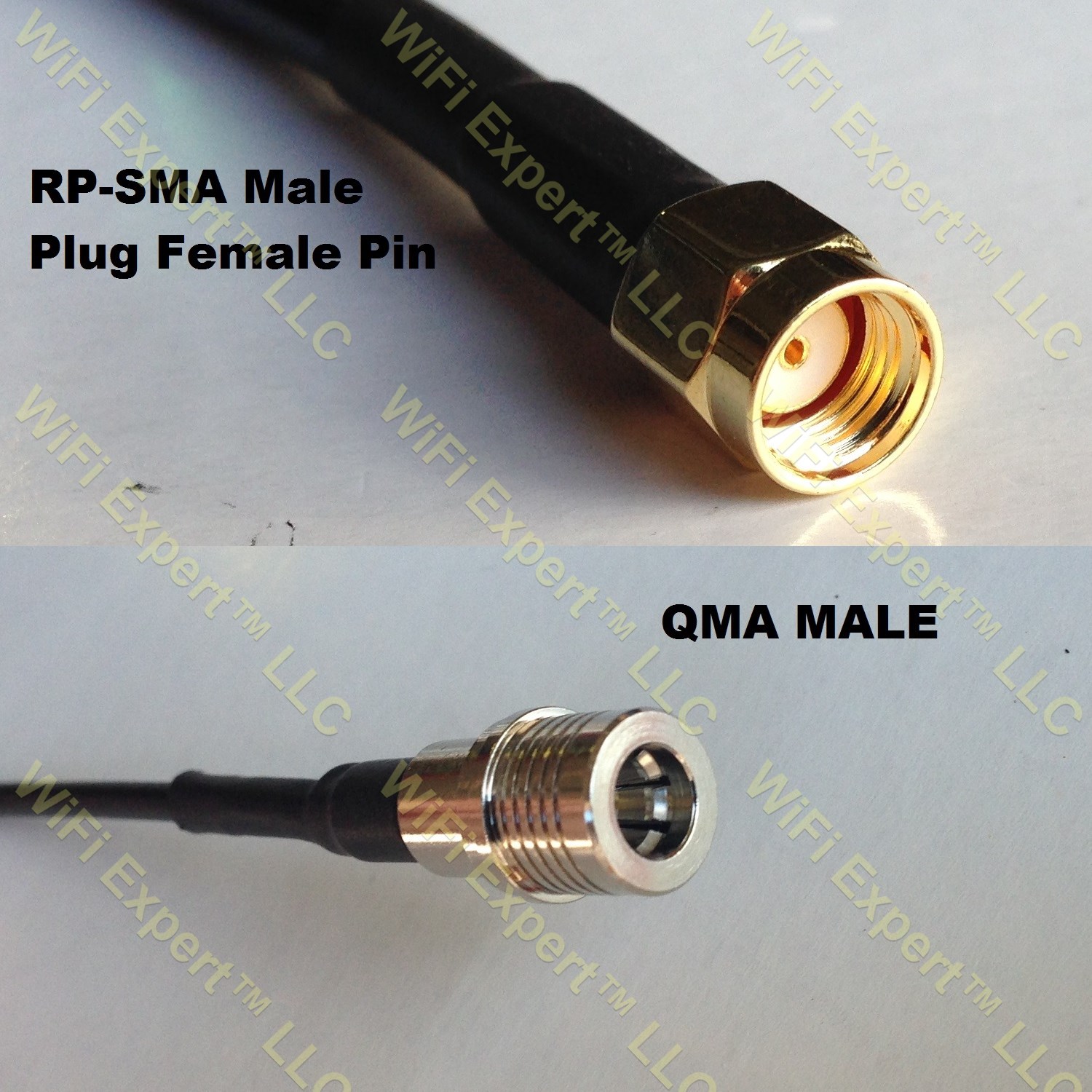 RG58 RPSMA MALE to QMA MALE Coaxial RF Pigtail Cable RF Coaxial
