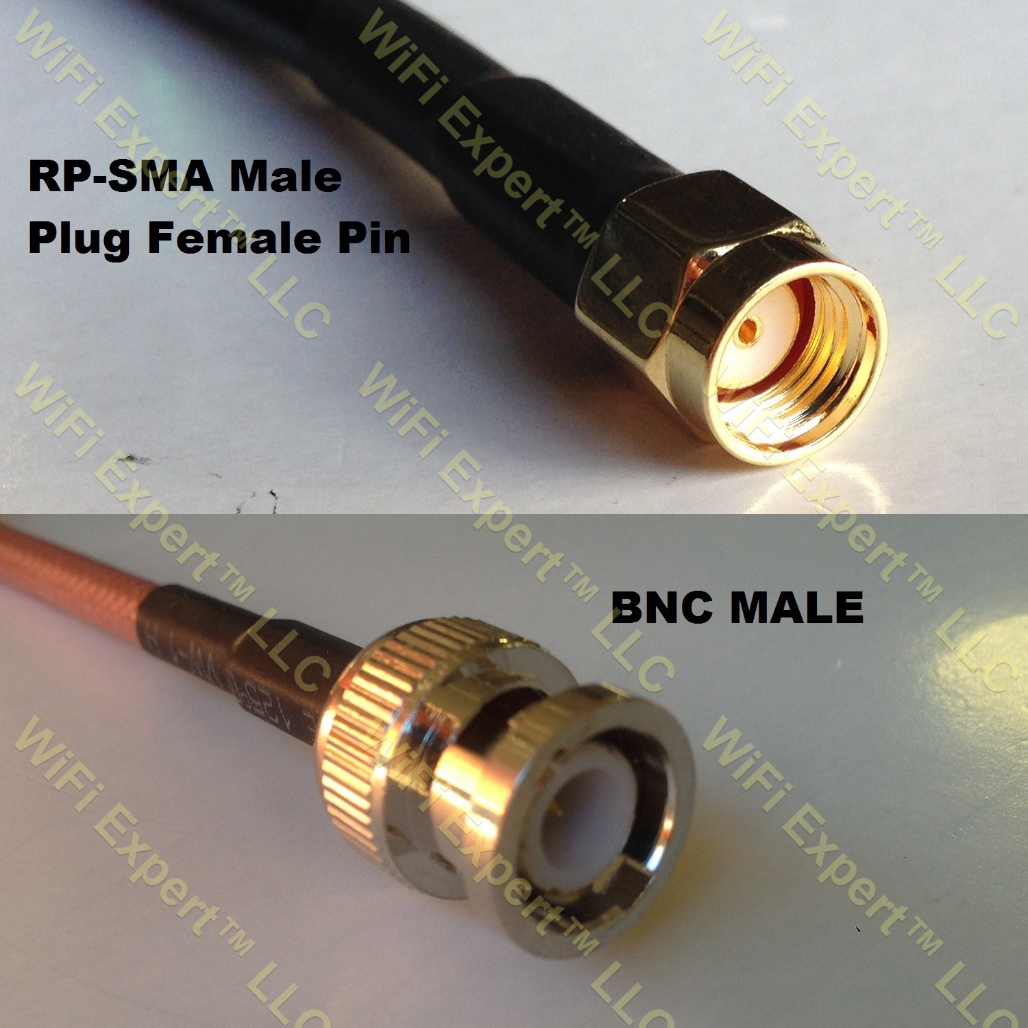 USA-CA RG316 N MALE to BNC MALE Coaxial RF Pigtail Cable 