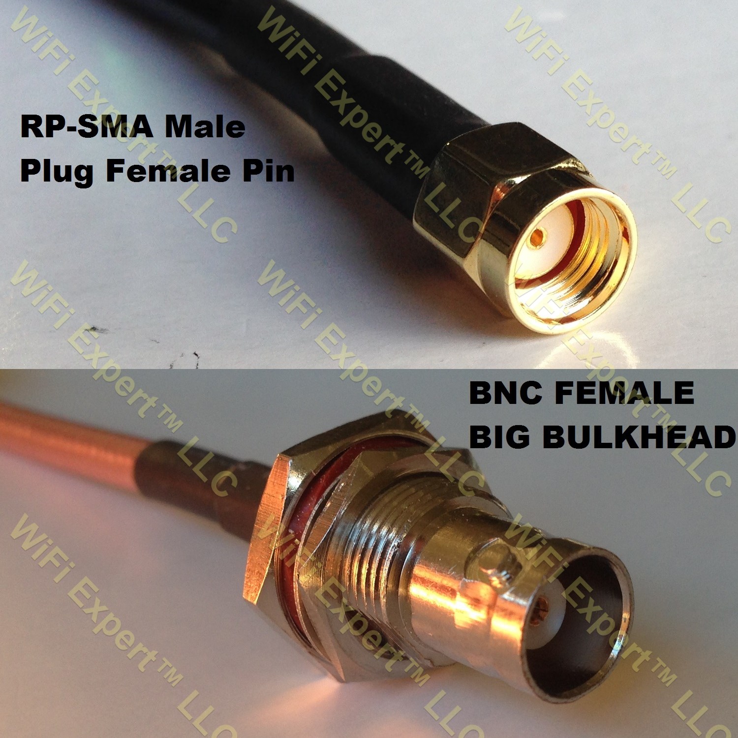 RG58 Cable SMA male plug connector to BNC female RF Coax Coaxial Any length Lot 
