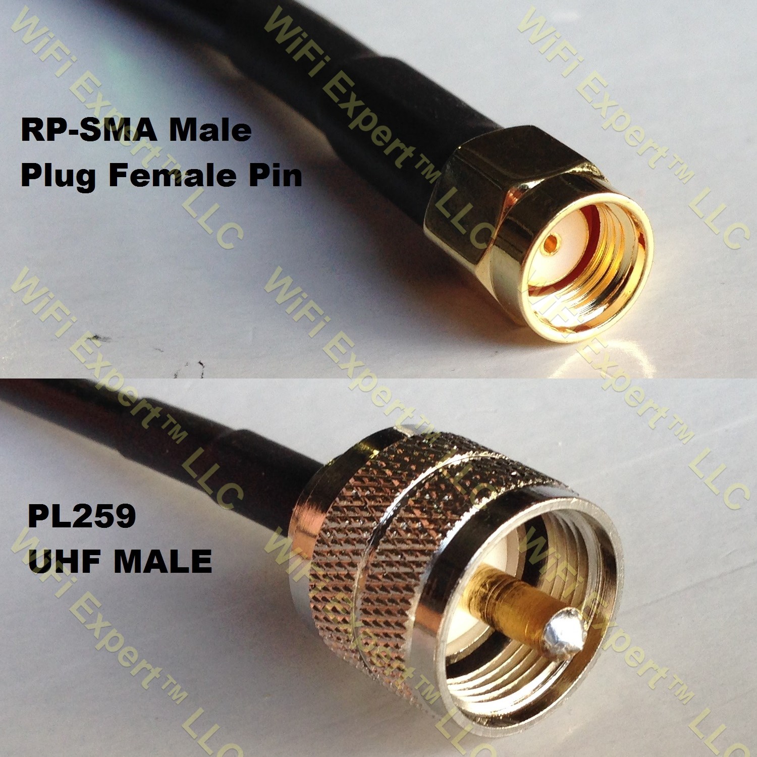 RG142 RP-SMA MALE to PL259 UHF Male Coaxial RF Pigtail Cable – RF 