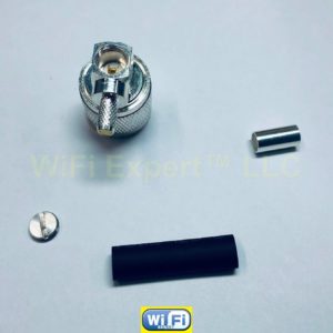 1 x Silver UHF PL259 Male ANGLE crimp RG58 LMR195 RG142 Cable RF connector USA - Image 4