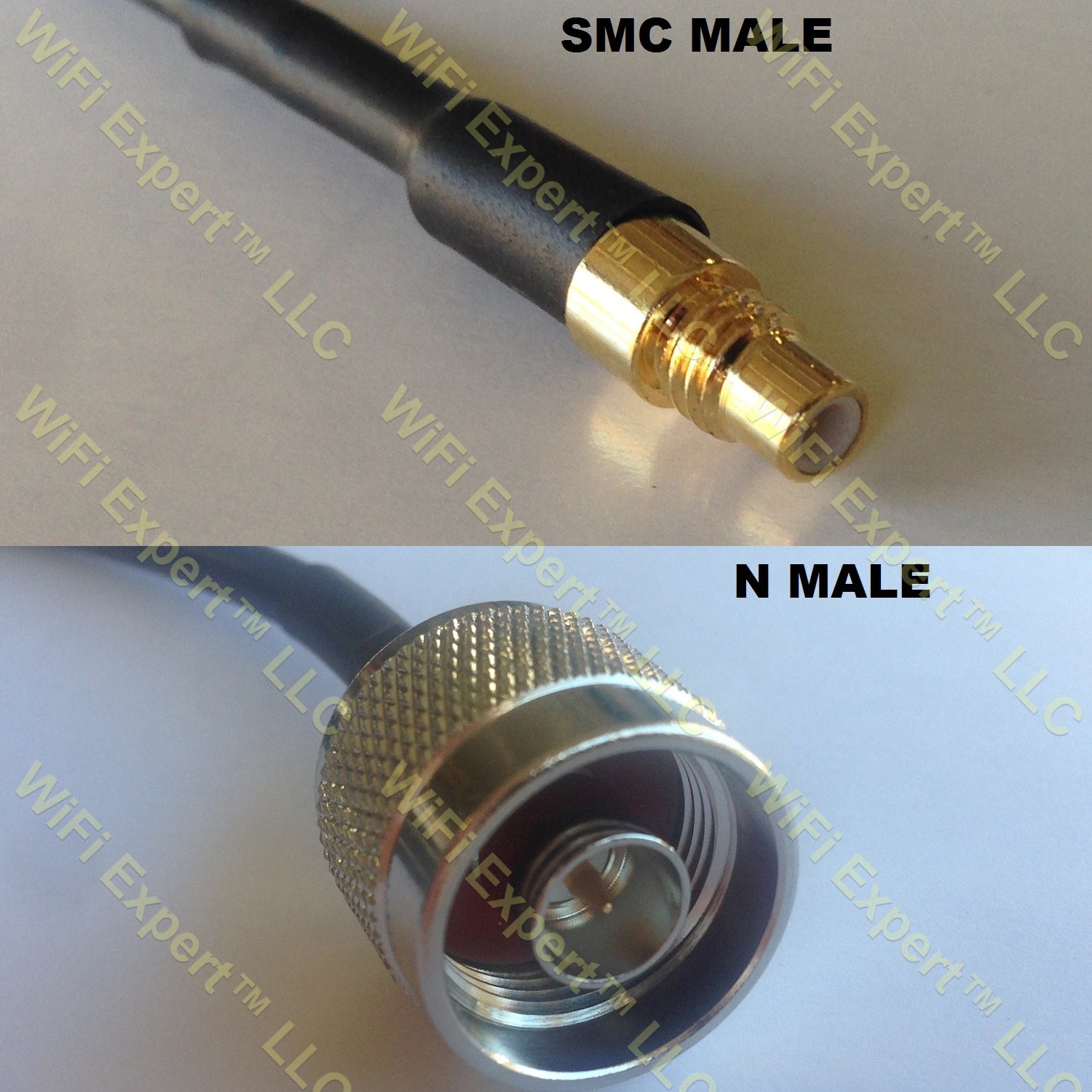 LMR100 SMC MALE to N MALE Coaxial RF Pigtail Cable