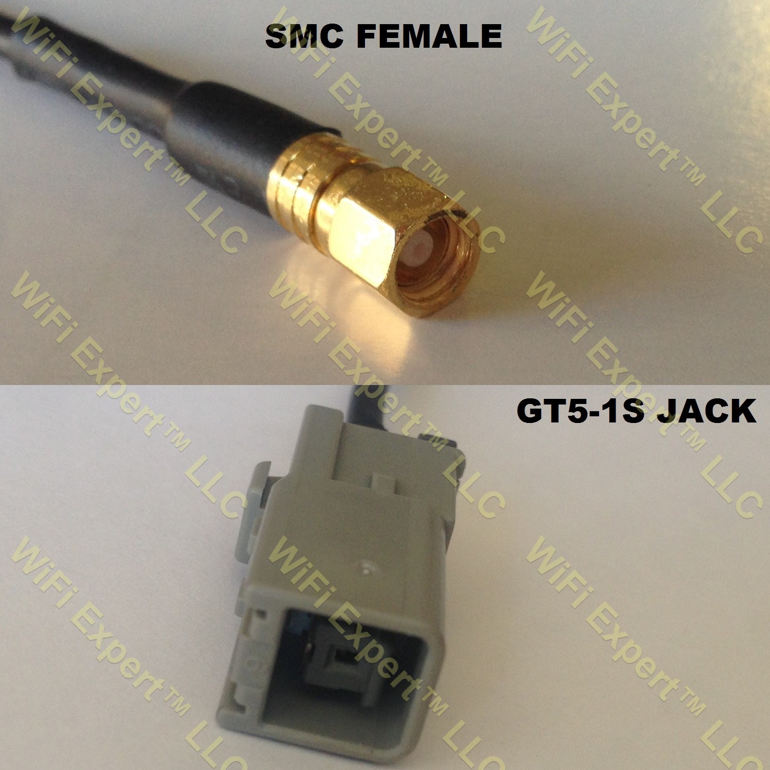 LMR100 SMC FEMALE to GT5-1S Coaxial RF Pigtail Cable