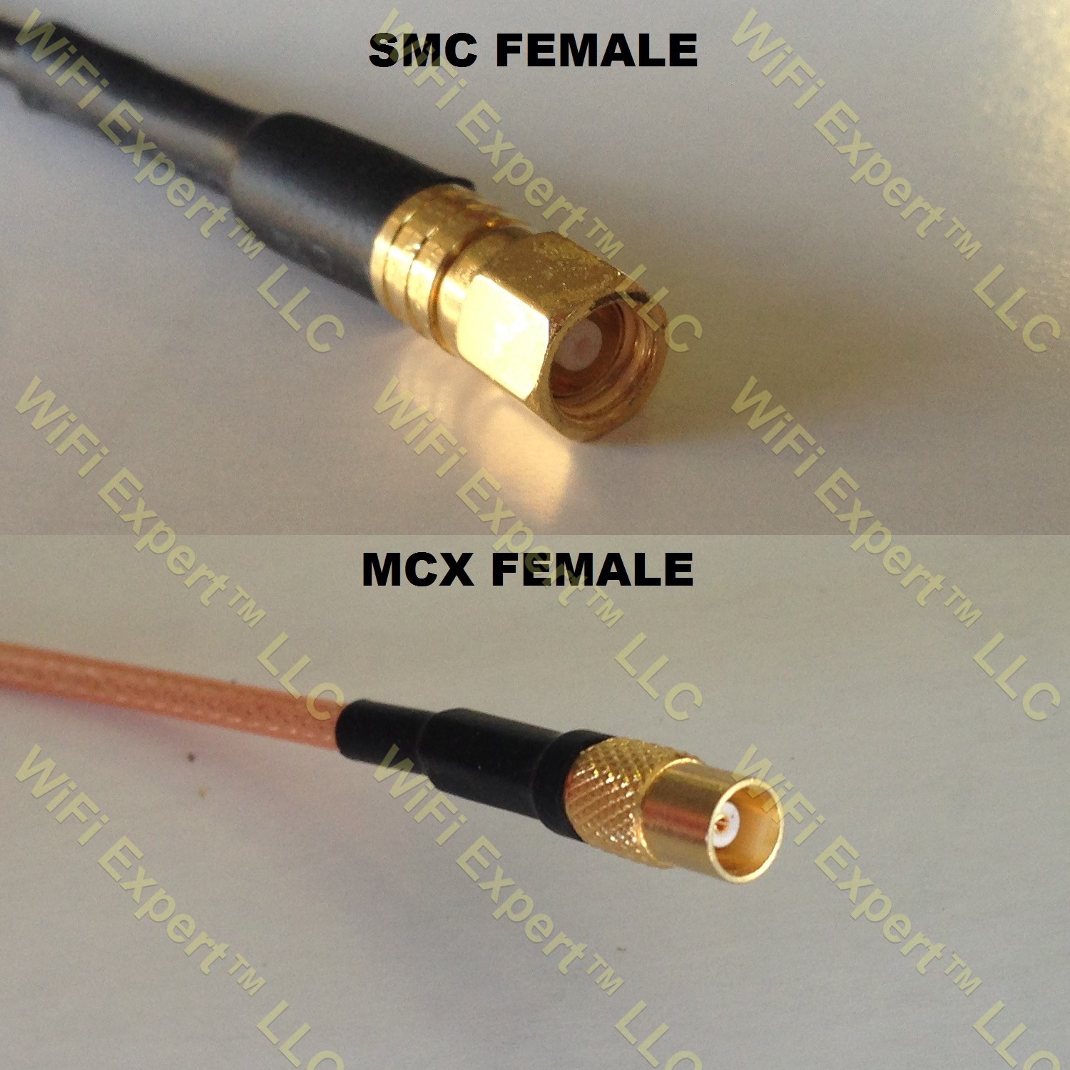 LMR100 SMC FEMALE to MCX FEMALE Coaxial RF Pigtail Cable