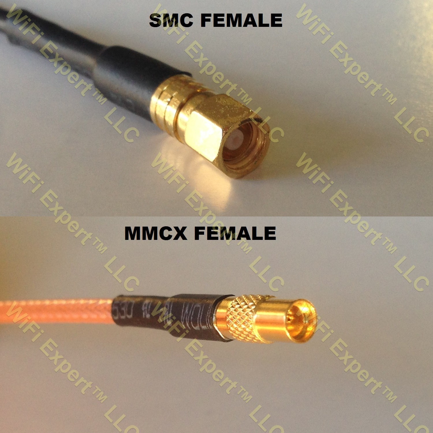 LMR100 SMC FEMALE to MMCX FEMALE Coaxial RF Pigtail Cable