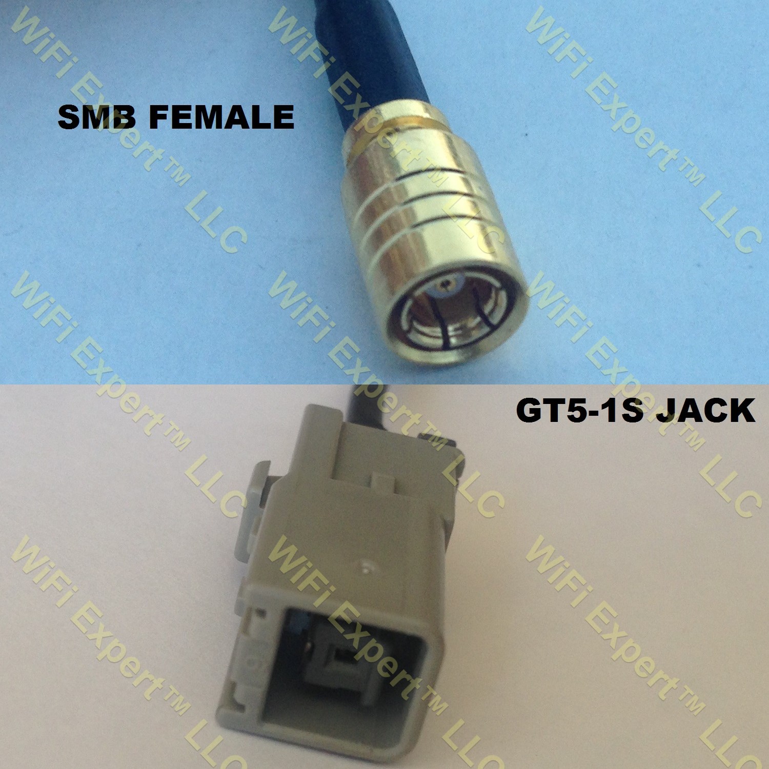 LMR100 SMB FEMALE to GT5-1S Coaxial RF Pigtail Cable