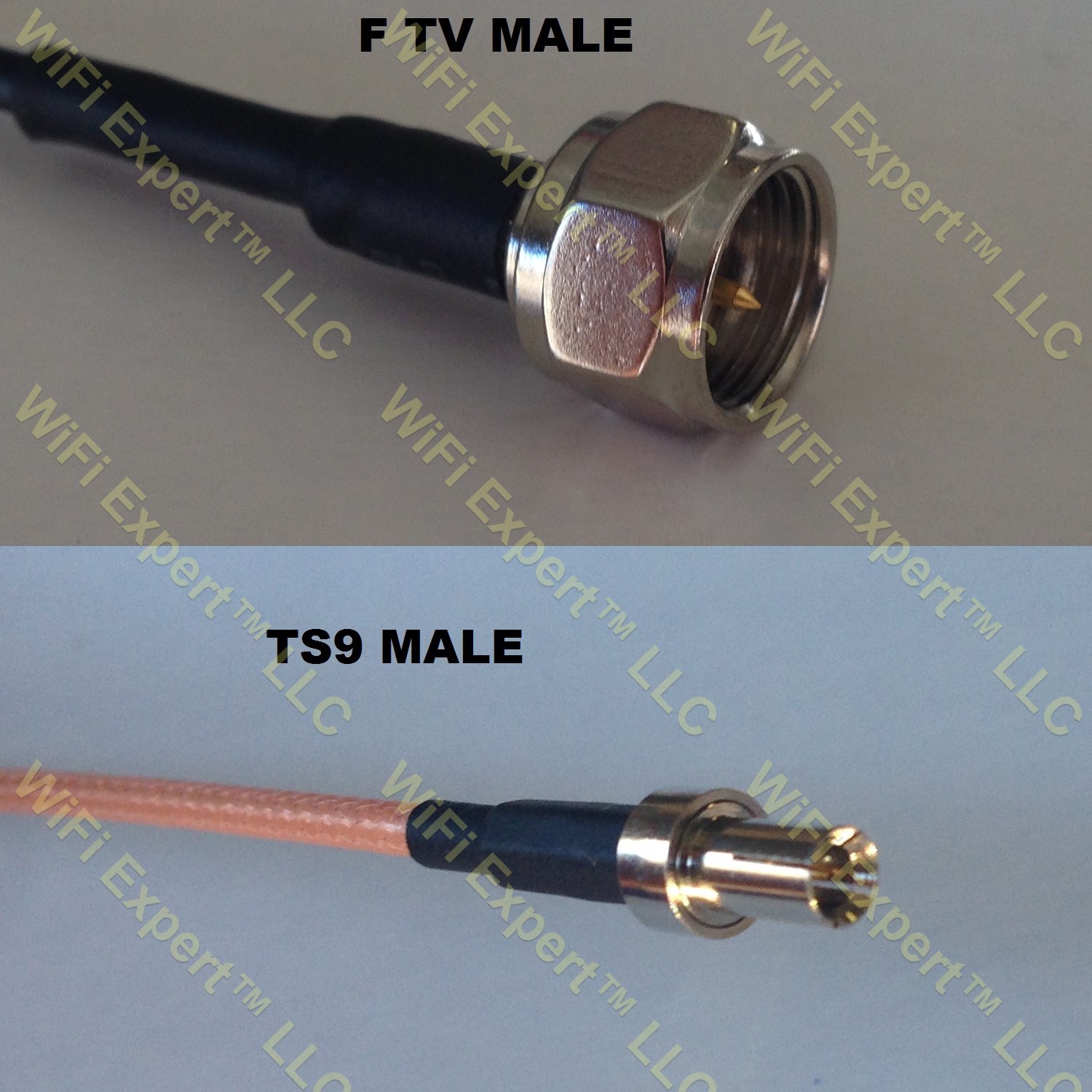 LMR100 F MALE to TS-9 MALE Coaxial RF Pigtail Cable
