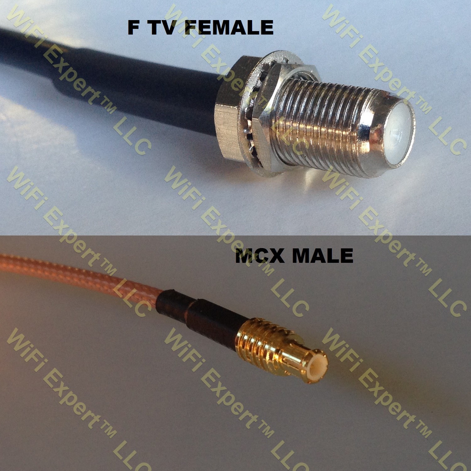 LMR100 F FEMALE to MCX MALE Coaxial RF Pigtail Cable