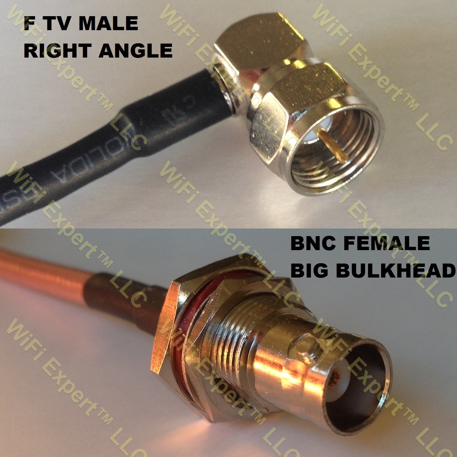 LMR100 F MALE ANGLE to BNC FEMALE BIG BULKHEAD Coaxial RF Pigtail Cable
