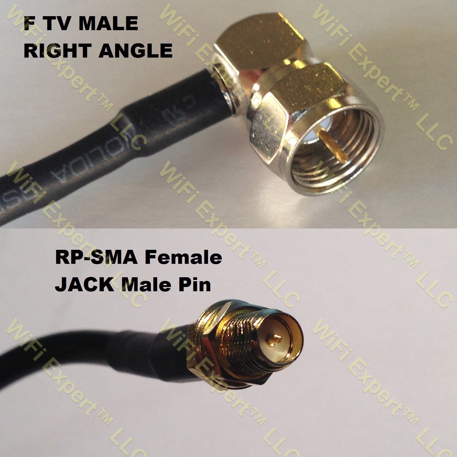 RG400 F MALE ANGLE to RP-SMA FEMALE Coaxial RF Pigtail Cable