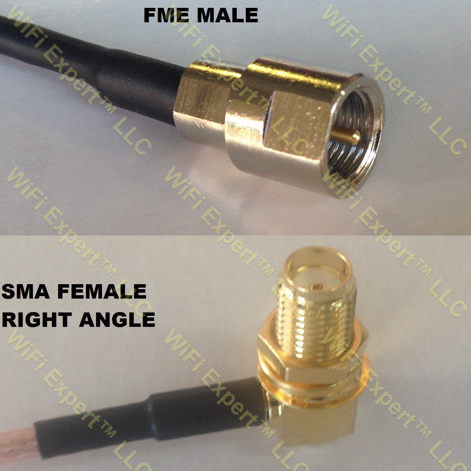 USA-CA RG316 SMA MALE ANGLE to RP-SMA MALE ANGLE Coaxial RF Pigtail Cable 