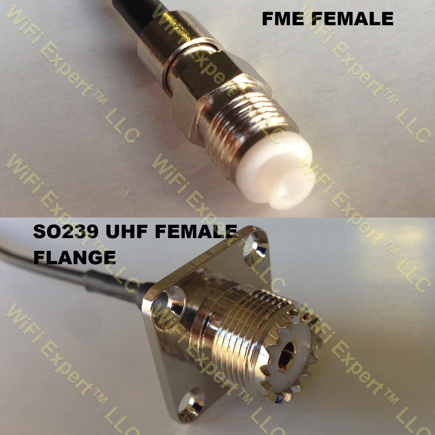 RG400 FME FEMALE to UHF Female Flange Coaxial RF Pigtail Cable