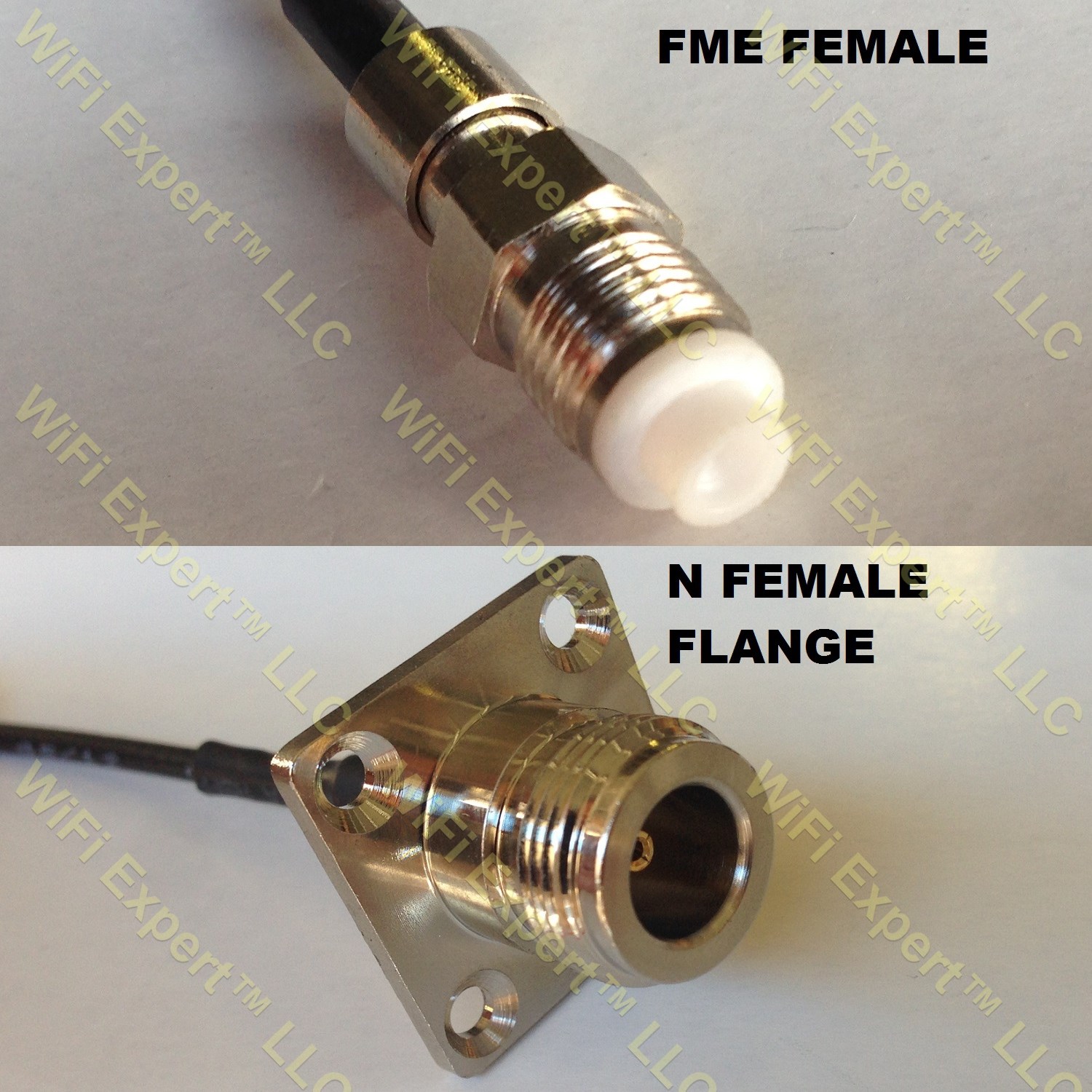 RG400 FME FEMALE to N FLANGE FEMALE Coaxial RF Pigtail Cable