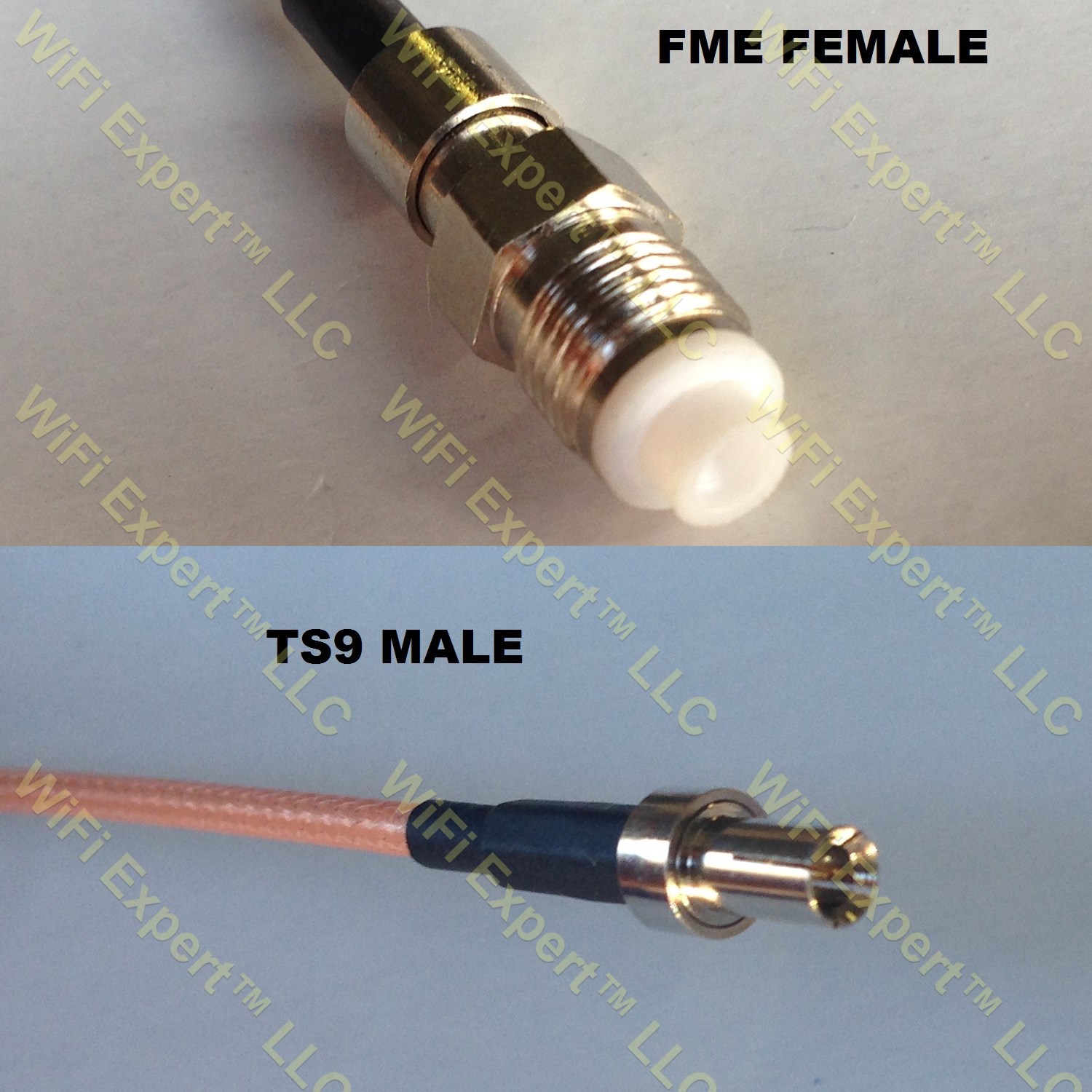 RG316 FME FEMALE to TS-9 MALE Coaxial RF Pigtail Cable