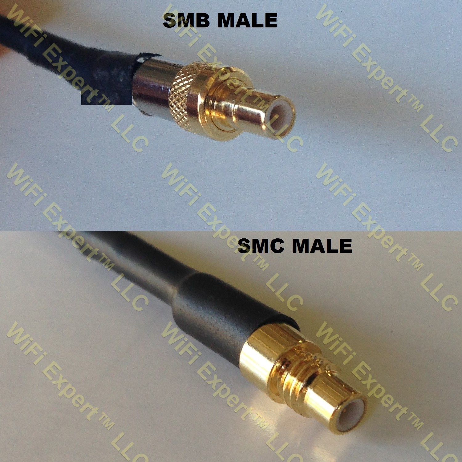 LMR100 SMB MALE to SMC MALE Coaxial RF Pigtail Cable