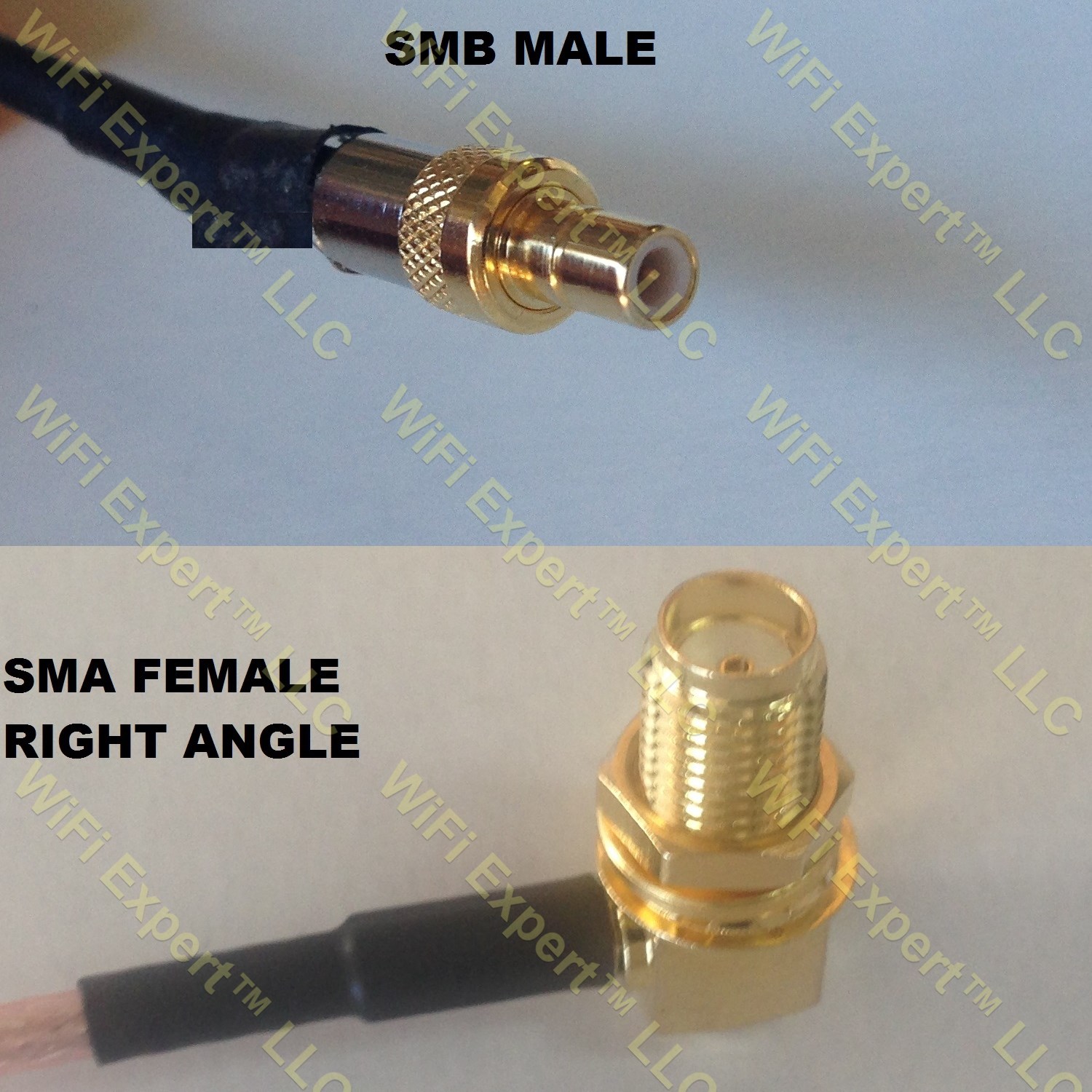 USA-CA LMR100 RP-SMA MALE ANGLE to SMA MALE ANGLE Coaxial RF Pigtail Cable 