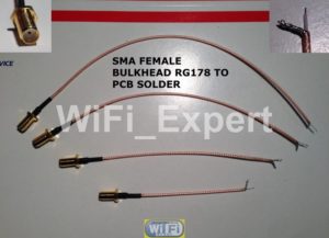 RG178 SMA Female to PCB SOLDER Pigtail Cable For WIFI Wireless LOW LOSS USA