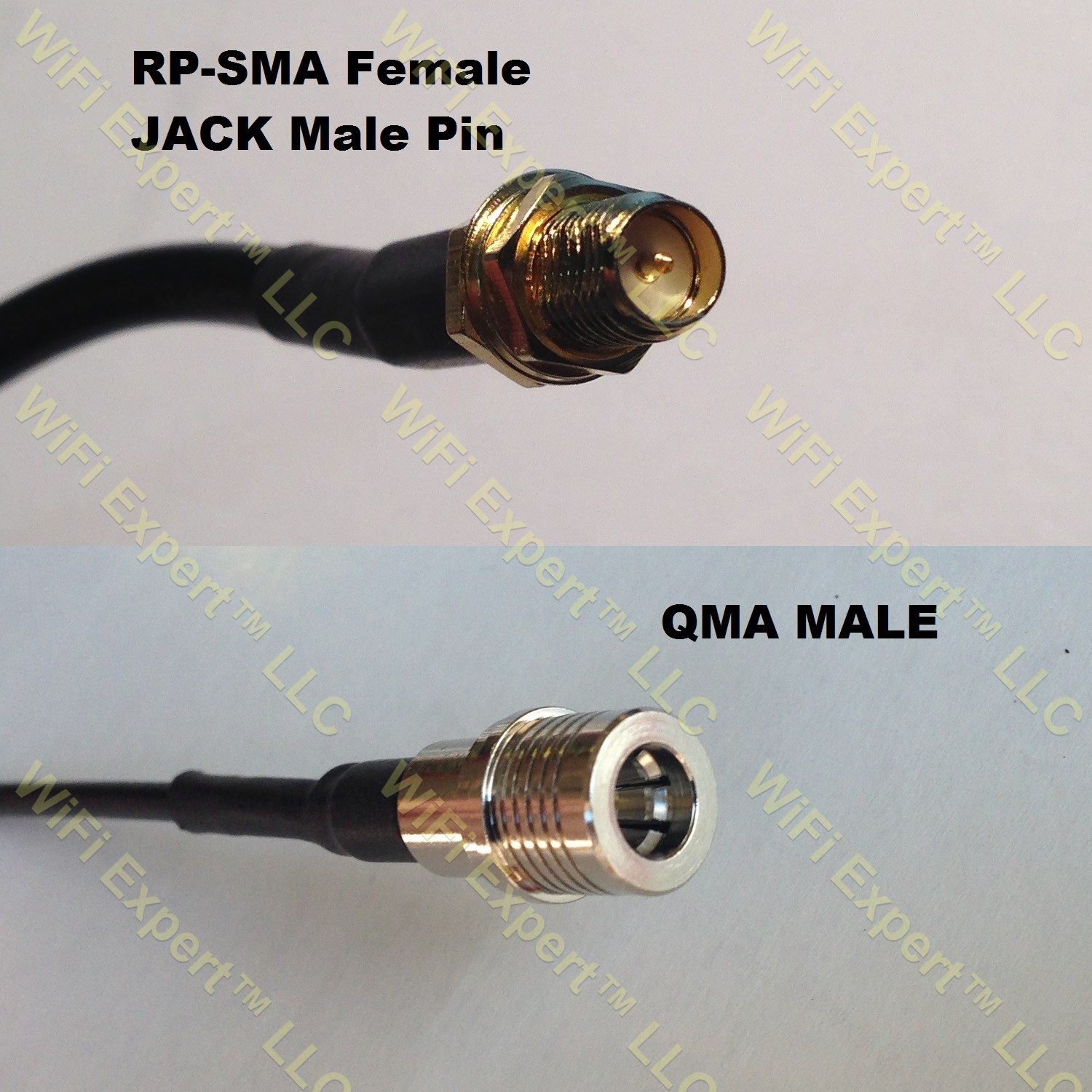 RG400 RP-SMA FEMALE to QMA MALE Coaxial RF Pigtail Cable