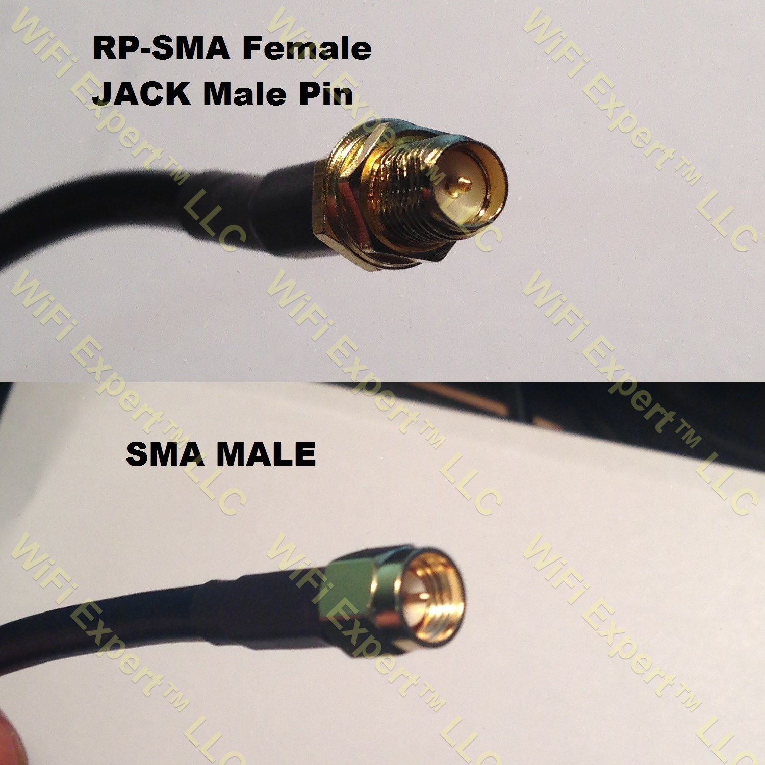 LMR400 RP-SMA FEMALE to SMA MALE Coaxial RF Pigtail Cable