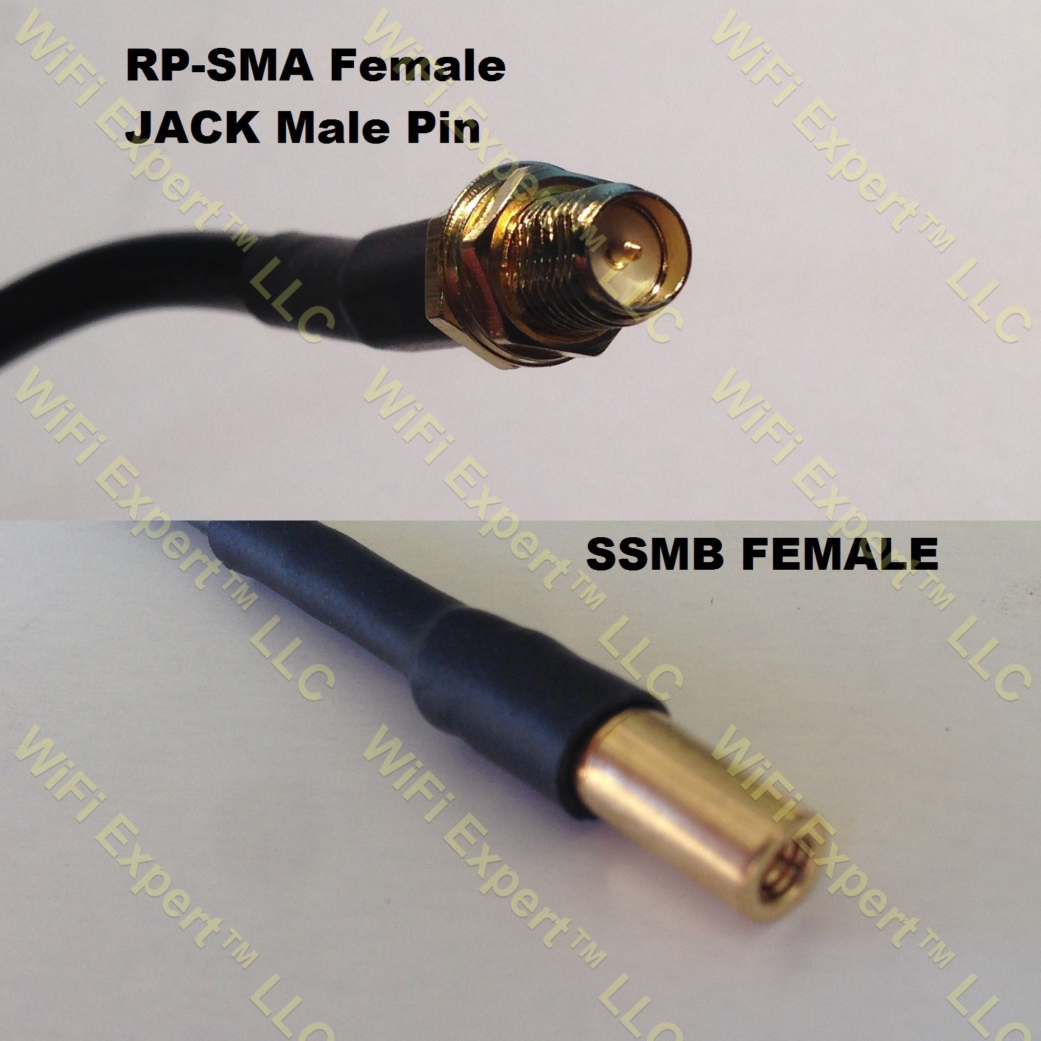 LMR100 RP-SMA FEMALE to SSMB Female Coaxial RF Pigtail Cable