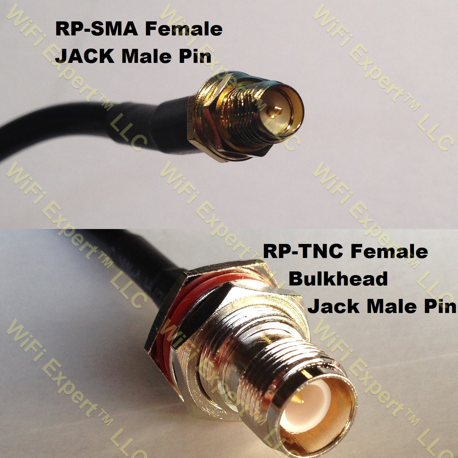 RG400 RP-SMA FEMALE to RP-TNC FEMALE BULKHEAD Coaxial RF Pigtail Cable