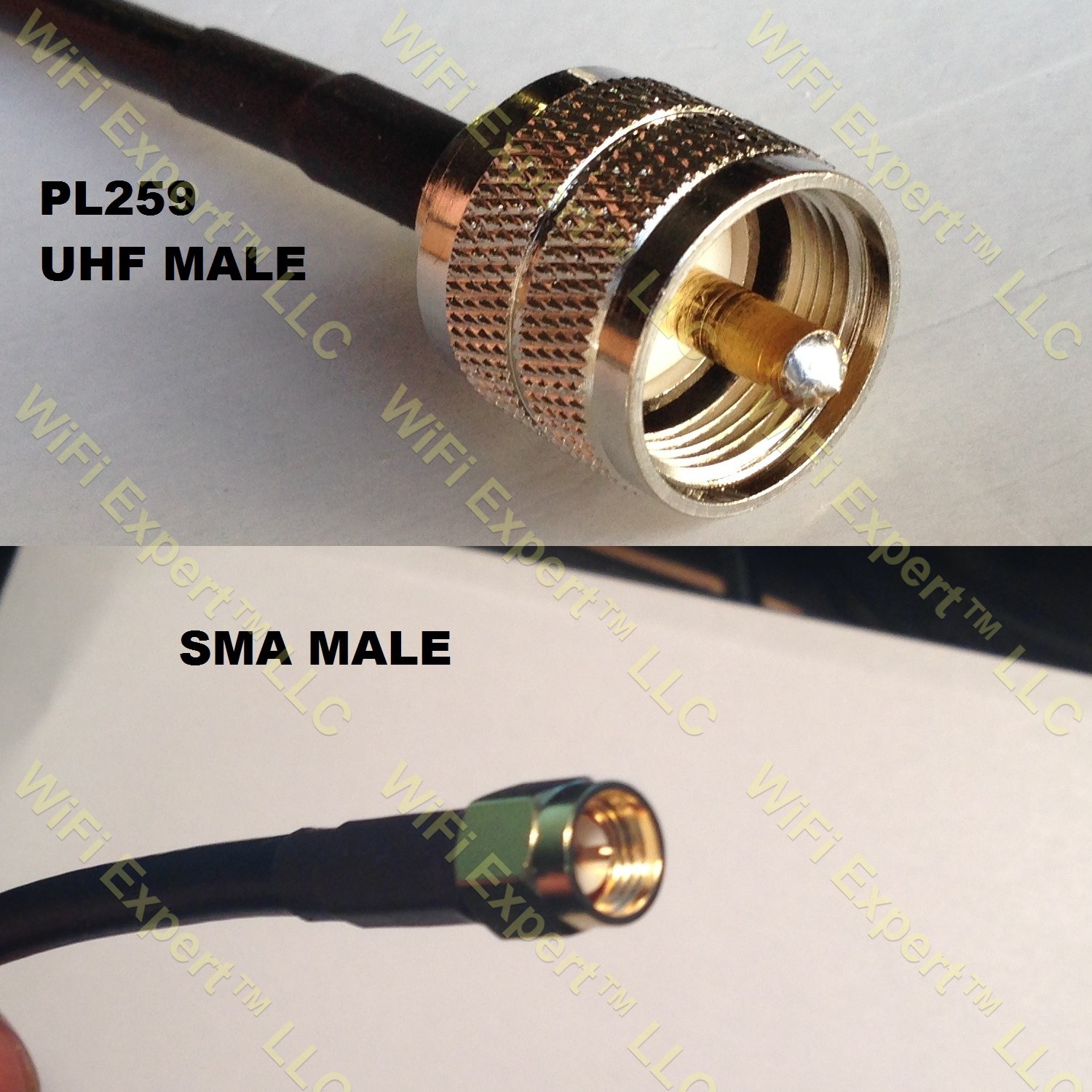LMR400 PL259 UHF Male to SMA MALE Coaxial RF Pigtail Cable