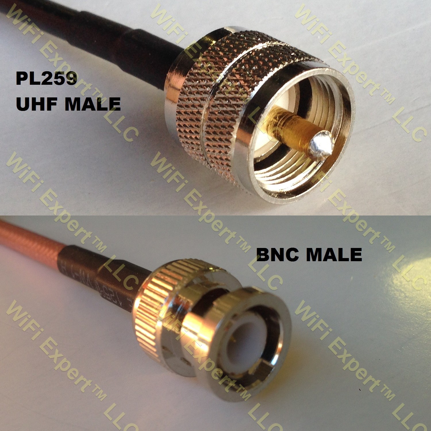 LMR400 PL259 UHF Male to BNC MALE Coaxial RF Pigtail Cable