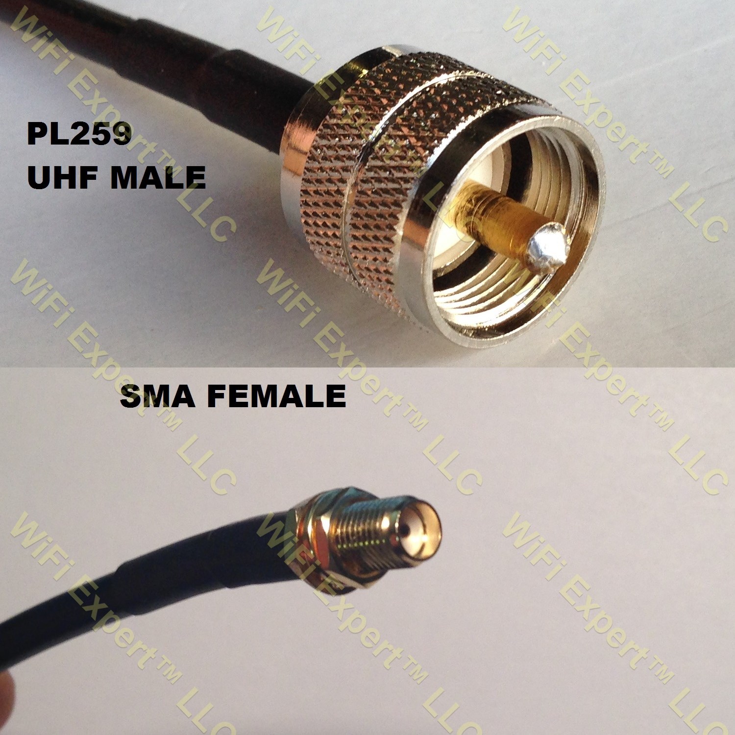 LMR400 PL259 UHF Male to SMA FEMALE Coaxial RF Pigtail Cable