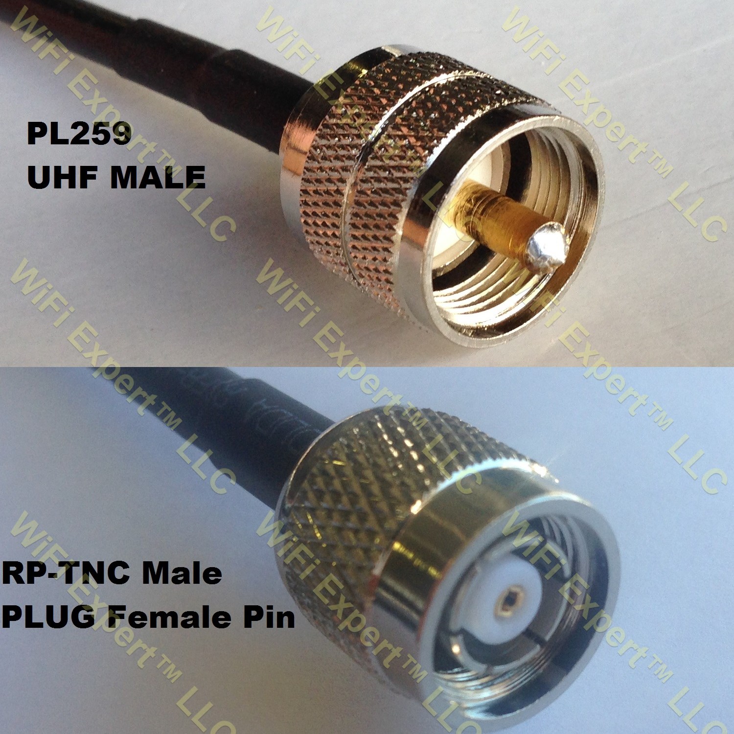 LMR400 PL259 UHF Male to RP-TNC MALE Coaxial RF Pigtail Cable