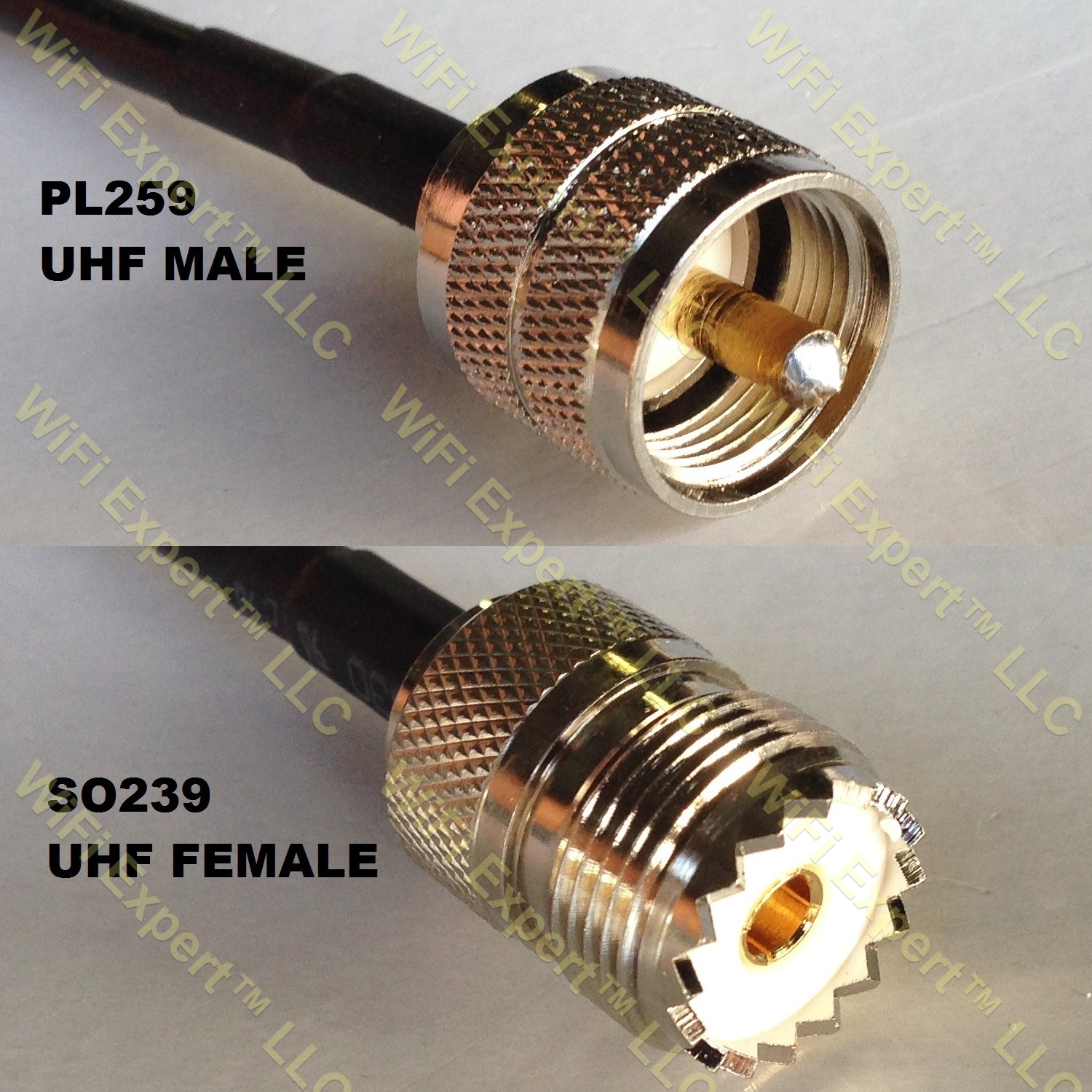 LMR400 PL259 UHF Male to SO239 UHF Female Coaxial RF Pigtail Cable