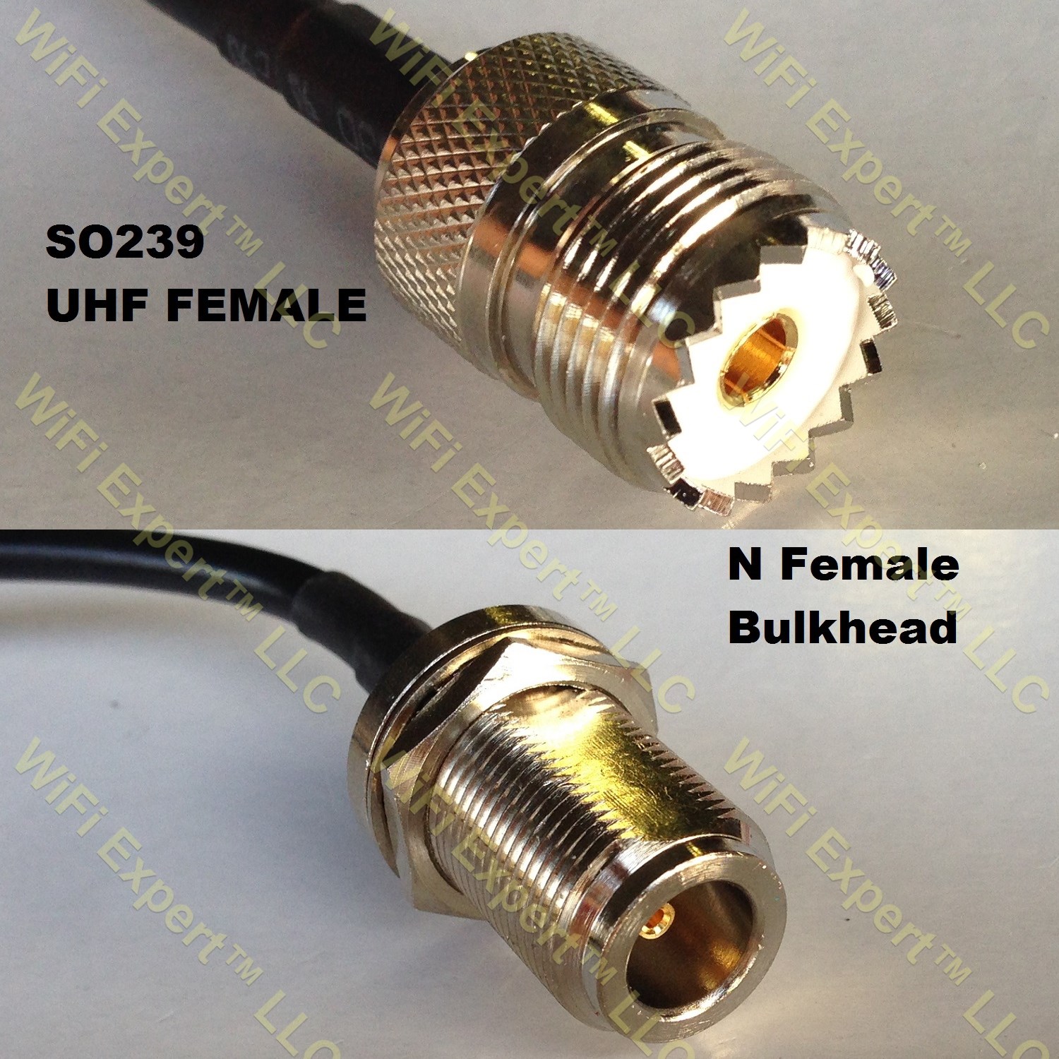 RG400 SO239 UHF Female to N FEMALE BULKHEAD Coaxial RF Pigtail Cable