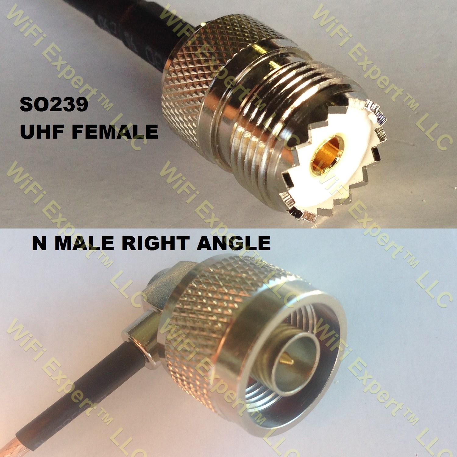 LMR400 SO239 UHF Female to N MALE ANGLE Coaxial RF Pigtail Cable