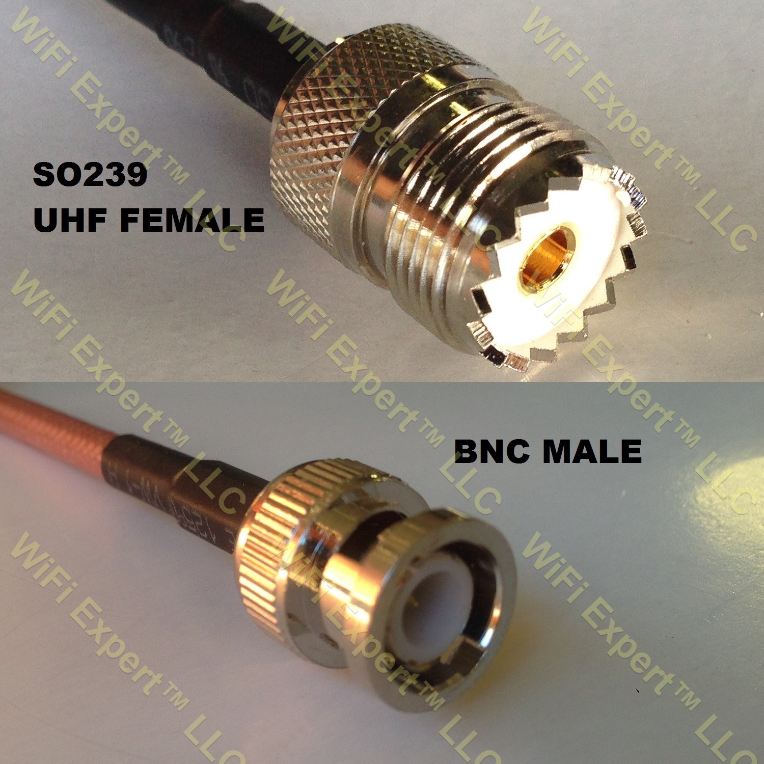 USA-CA RG142 BNC MALE to SO239 Flange Coaxial RF Pigtail Cable 