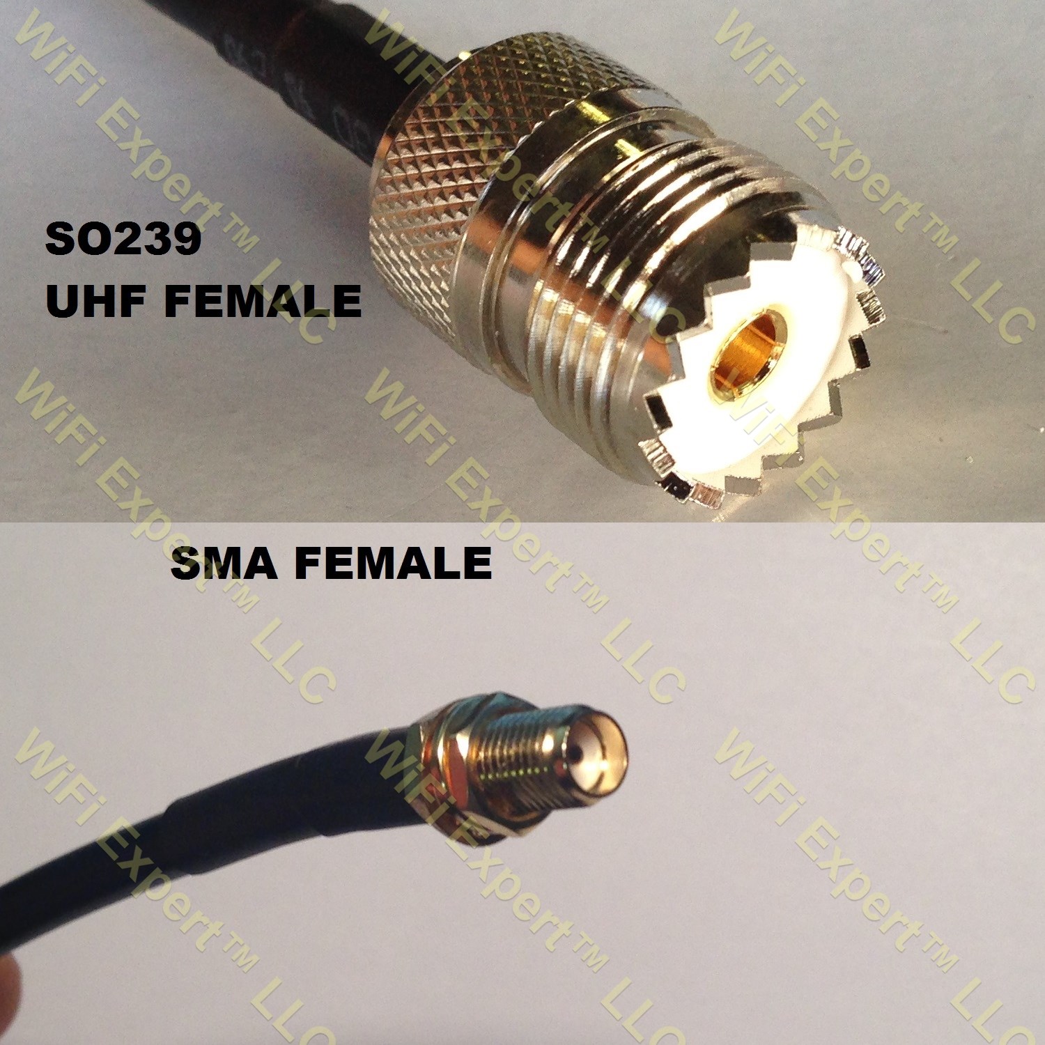USA-CA RG142 SMA FEMALE to SO239 Coaxial RF Pigtail Cable 