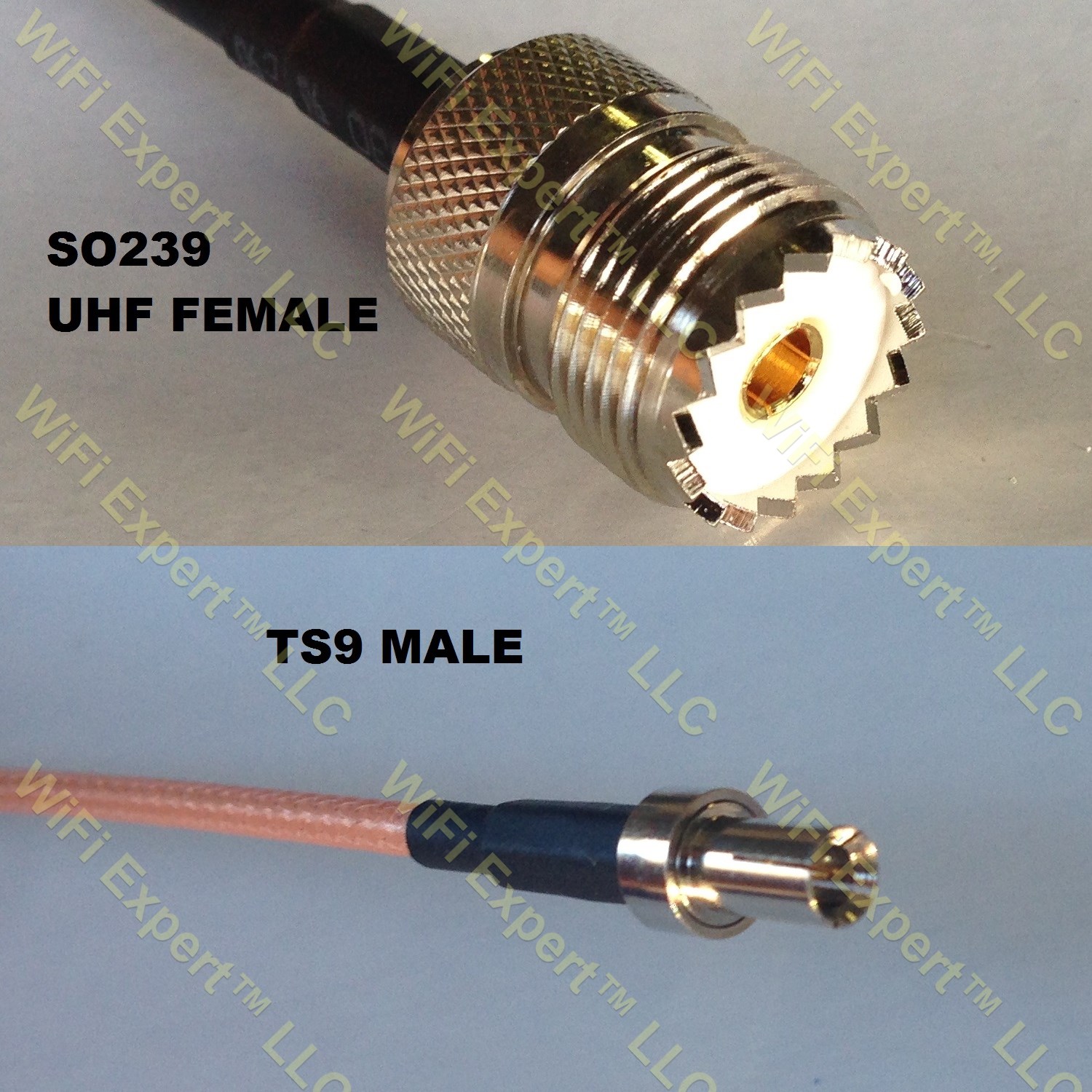 LMR100 SO239 UHF Female to TS-9 MALE Coaxial RF Pigtail Cable