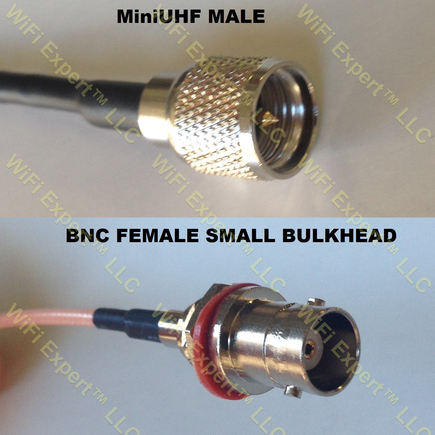 LMR100 MINI UHF MALE to BNC FEMALE SM BULKHEAD Coaxial RF Pigtail Cable