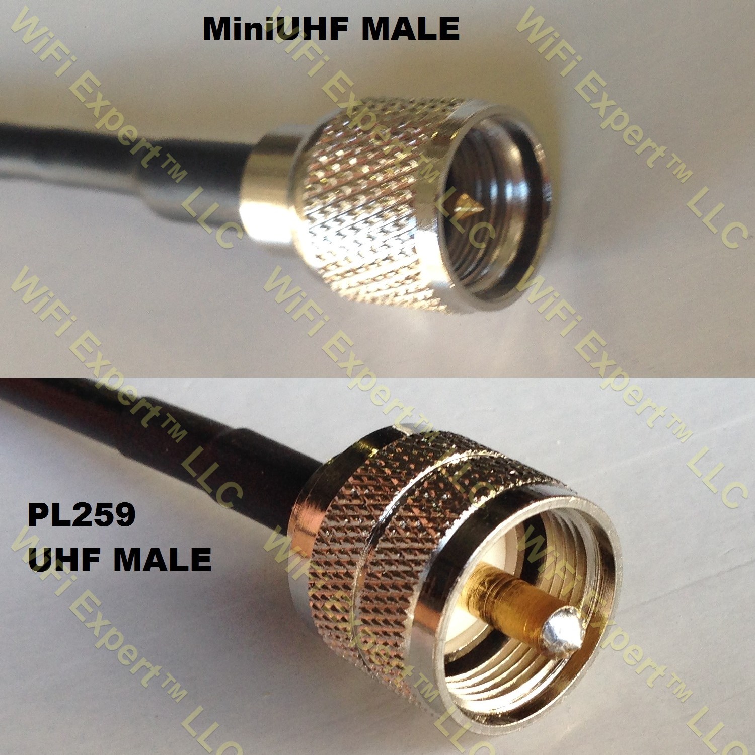 LMR100 MINI UHF MALE to PL259 UHF Male Coaxial RF Pigtail Cable