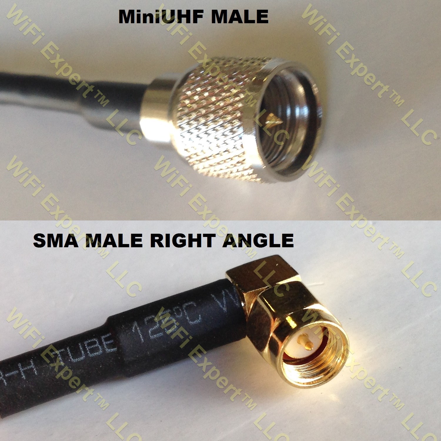LMR100 MINI UHF MALE to SMA MALE ANGLE Coaxial RF Pigtail Cable