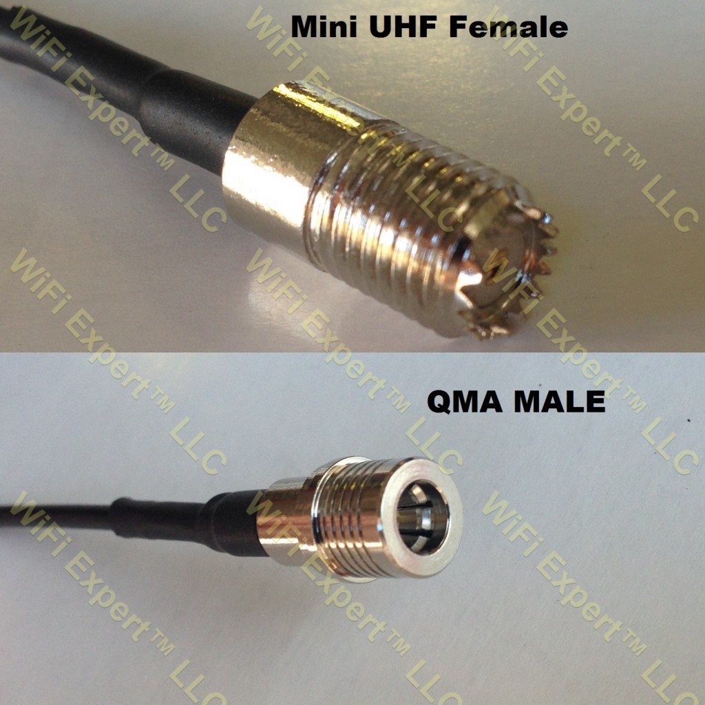 RG58 MINI UHF FEMALE to QMA MALE Coaxial RF Pigtail Cable RF Coaxial