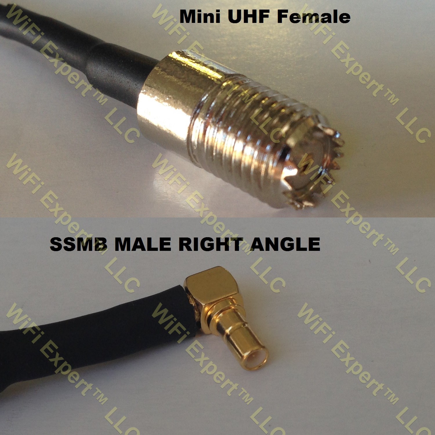 RG316 MINI UHF FEMALE to SSMB Male Angle Coaxial RF Pigtail Cable