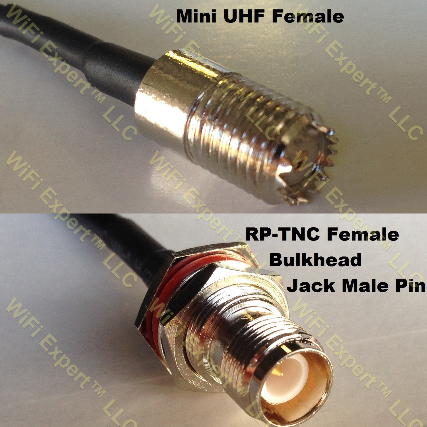 RG400 MINI UHF FEMALE to RP-TNC FEMALE BULKHEAD Coaxial RF Pigtail Cable