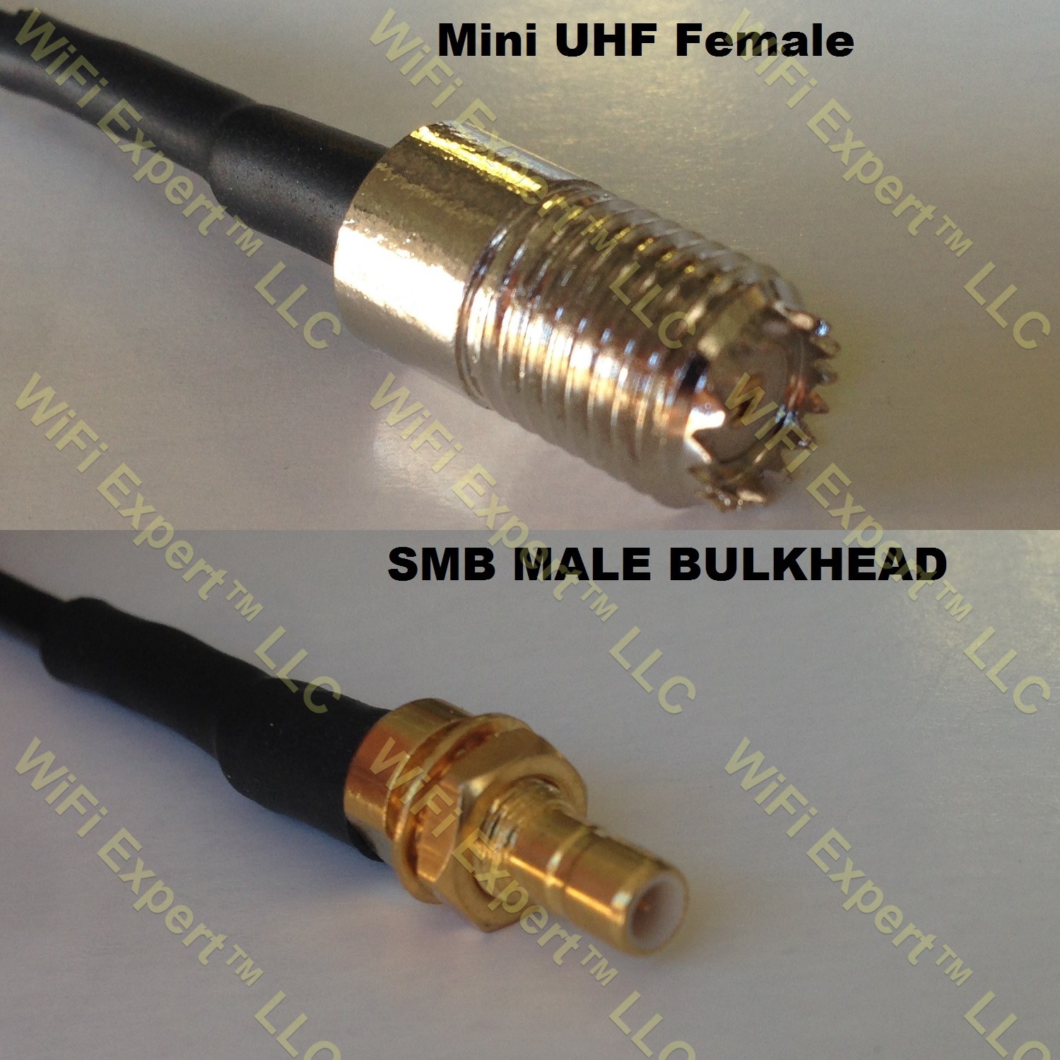 RG316 MINI UHF FEMALE to SMB MALE BULKHEAD Coaxial RF Pigtail Cable