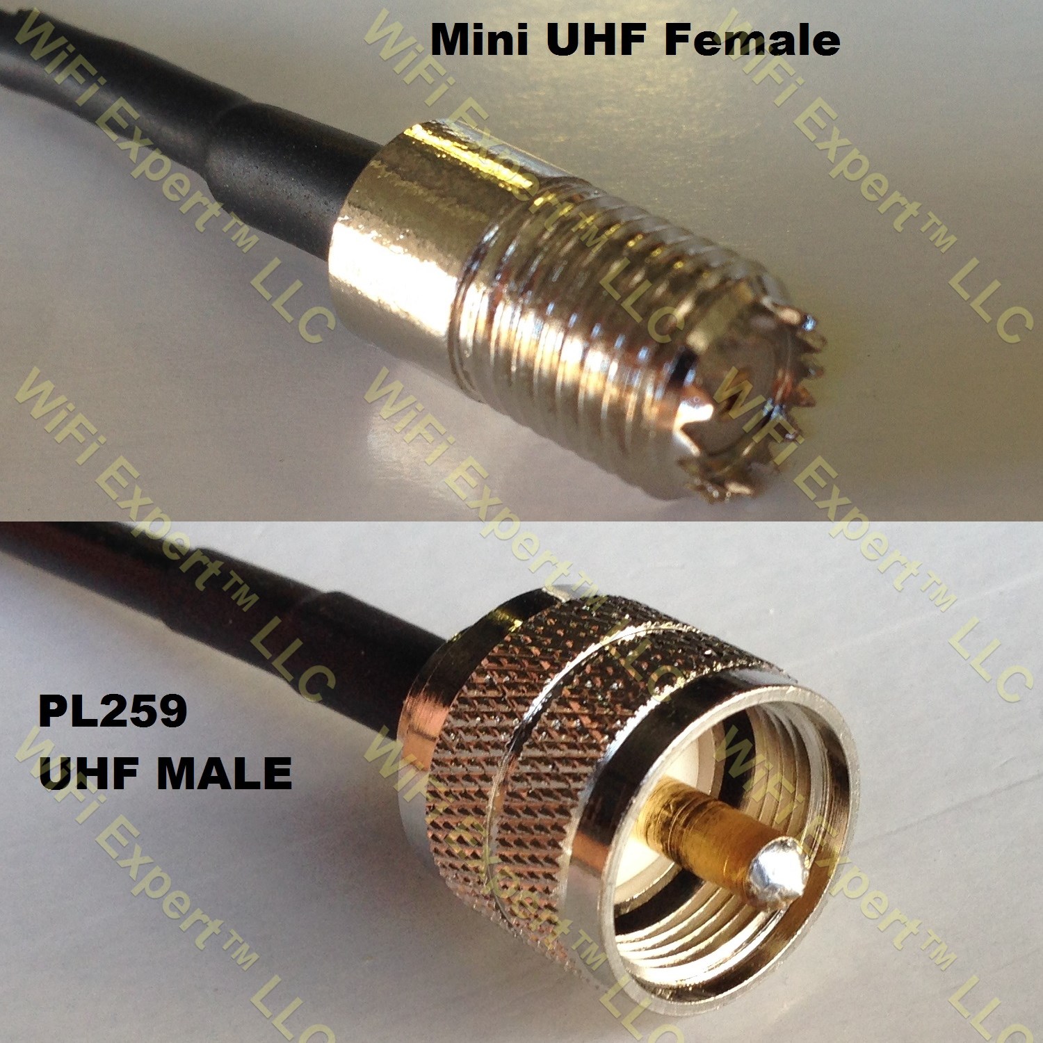 RG142 MINI UHF FEMALE to PL259 UHF Male Coaxial RF Pigtail Cable RF