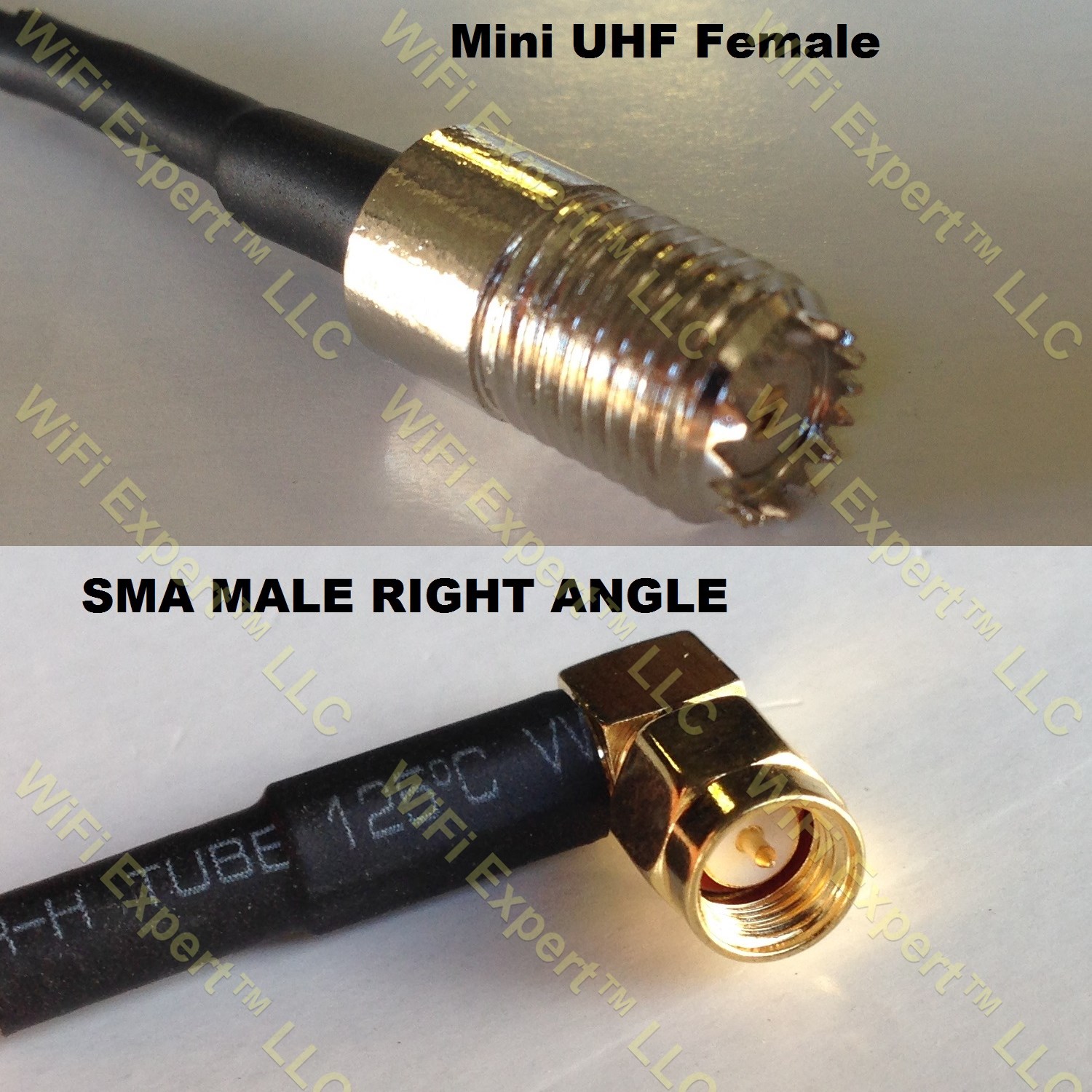 RG142 MINI UHF FEMALE to SMA MALE ANGLE Coaxial RF Pigtail Cable – RF ...