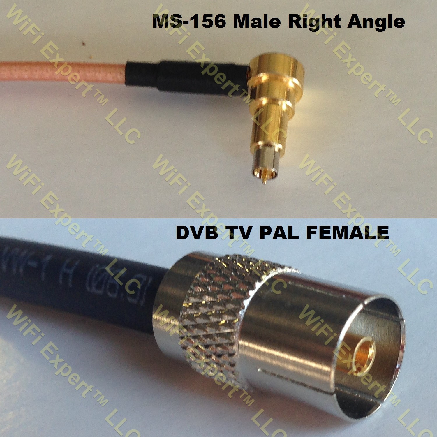 LMR100 MS-156 MALE ANGLE to DVB TV Pal Female Coaxial RF Pigtail Cable